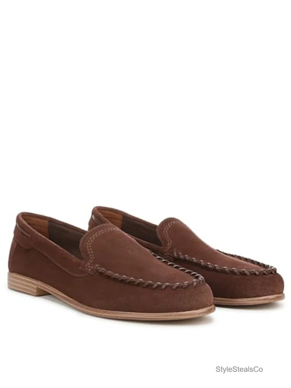 Suede Loafers Slip-Ons Mocc Round Toe Flat Casual Work Shoes
